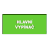 informační značka Hlavní vypínač – A5 samolepicí
