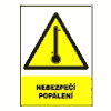 Výstražná značka Nebezpečí popálení – A4 plast